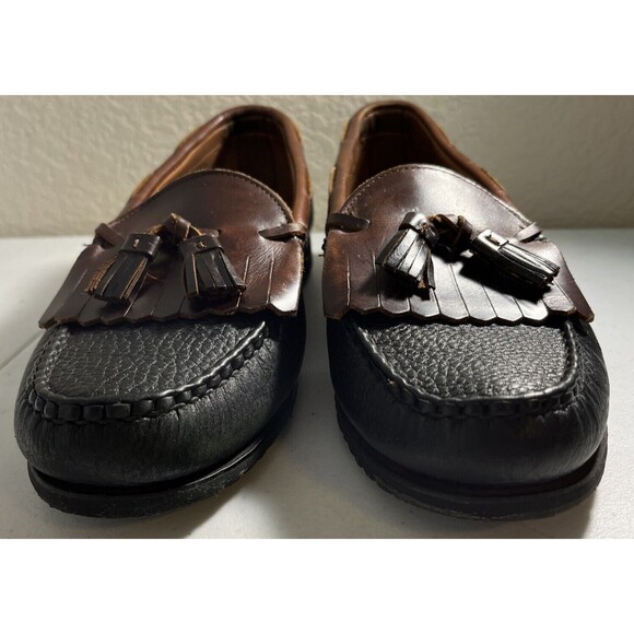 Allen Edmonds "Nashua" Pebbled Black Leather Kiltie Tassel Loafers Size 10.5 D - Picture 10 of 12